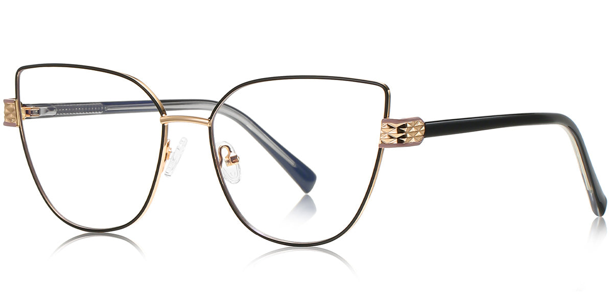 Petra – Black-Gold Glasses