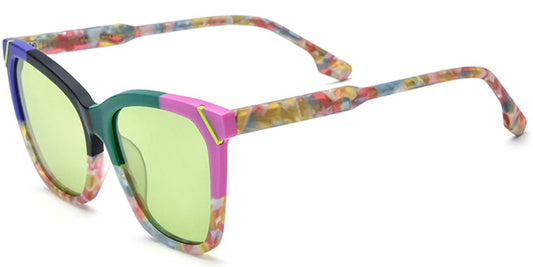 Tena – Pattern-Green Sunglasses