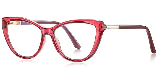 Clare – Translucent-Red Glasses