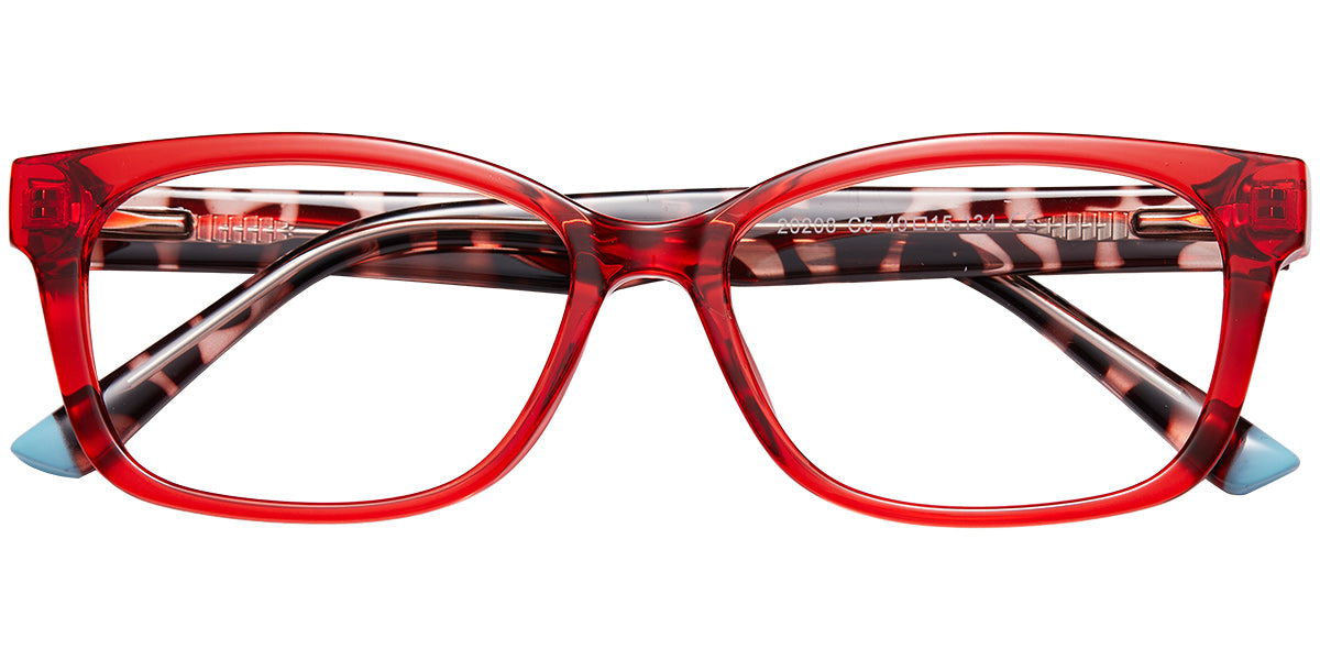 Adelaide – Translucent-Red Glasses