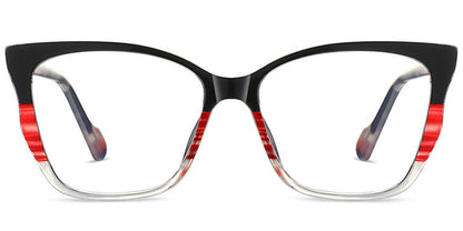Elmina – Pattern-Red Glasses