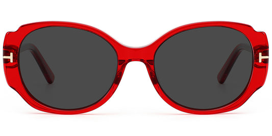 Kasama – Translucent-Red Sunglasses