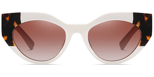 Asmara – Pattern-White Sunglasses