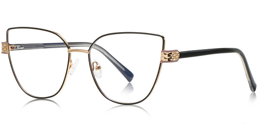 Petra – Black-Gold Glasses