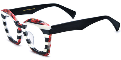 Sequim – Pattern-White Glasses