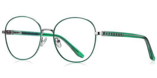 Avalon – Silver-Green Glasses